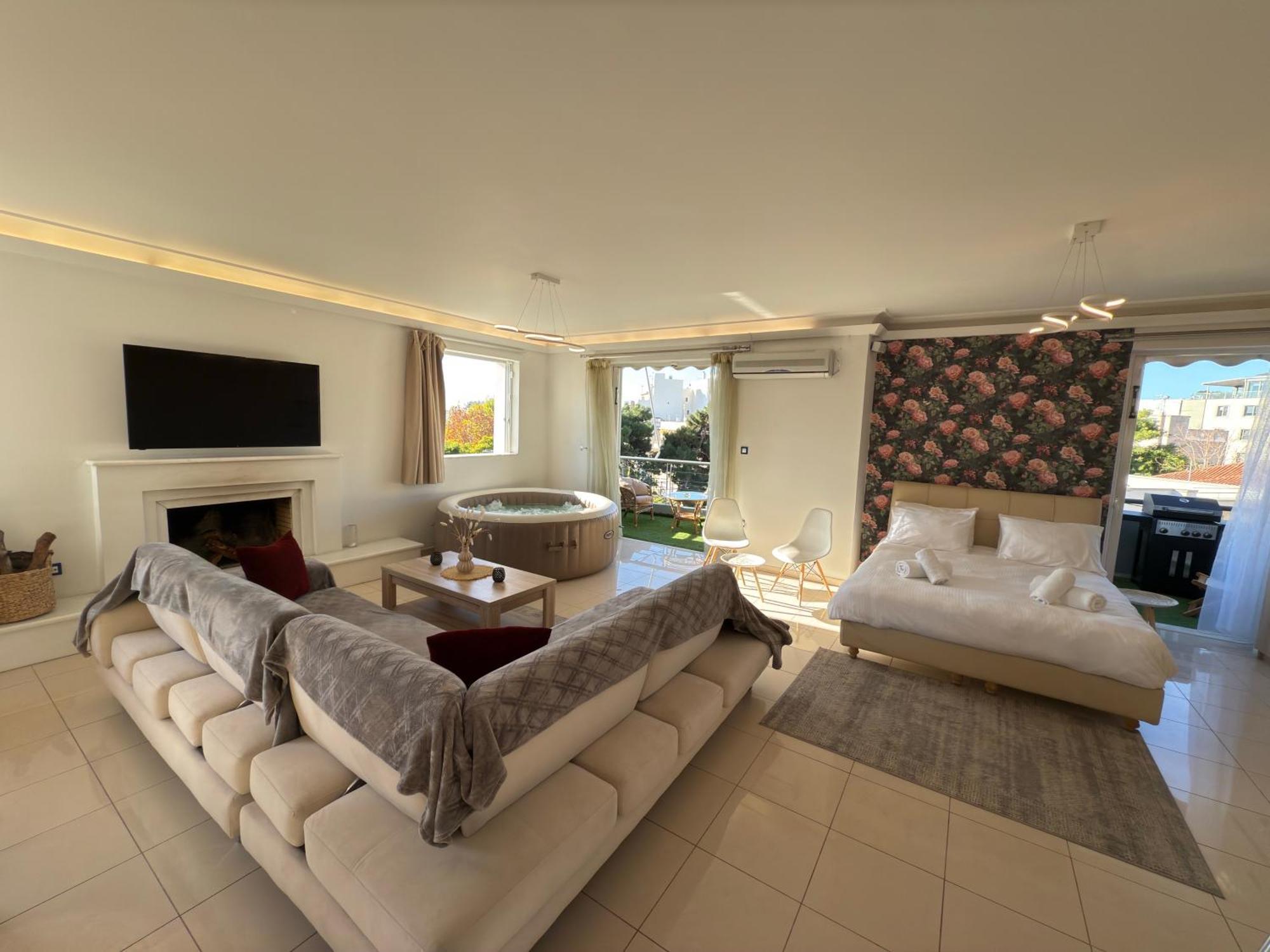 Sunny Home Private Jacuzzi Hydromassage Acropolis & Lycabettus Far View Parking 300M Metro Peristeri Athene Buitenkant foto