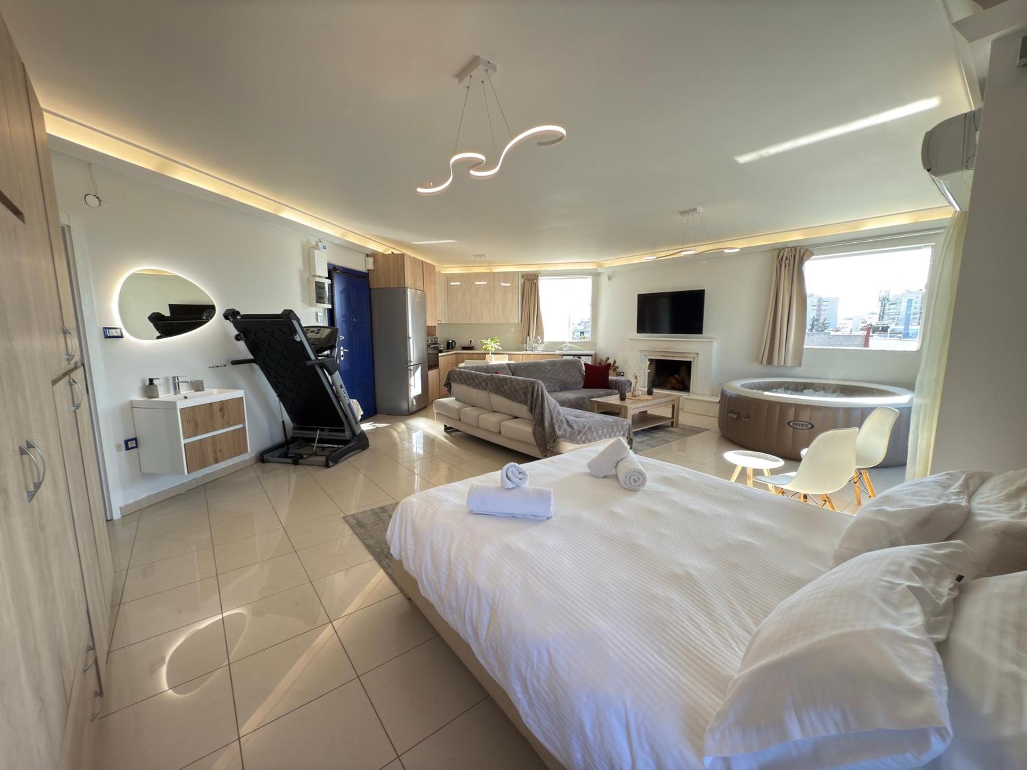 Sunny Home Private Jacuzzi Hydromassage Acropolis & Lycabettus Far View Parking 300M Metro Peristeri Athene Buitenkant foto