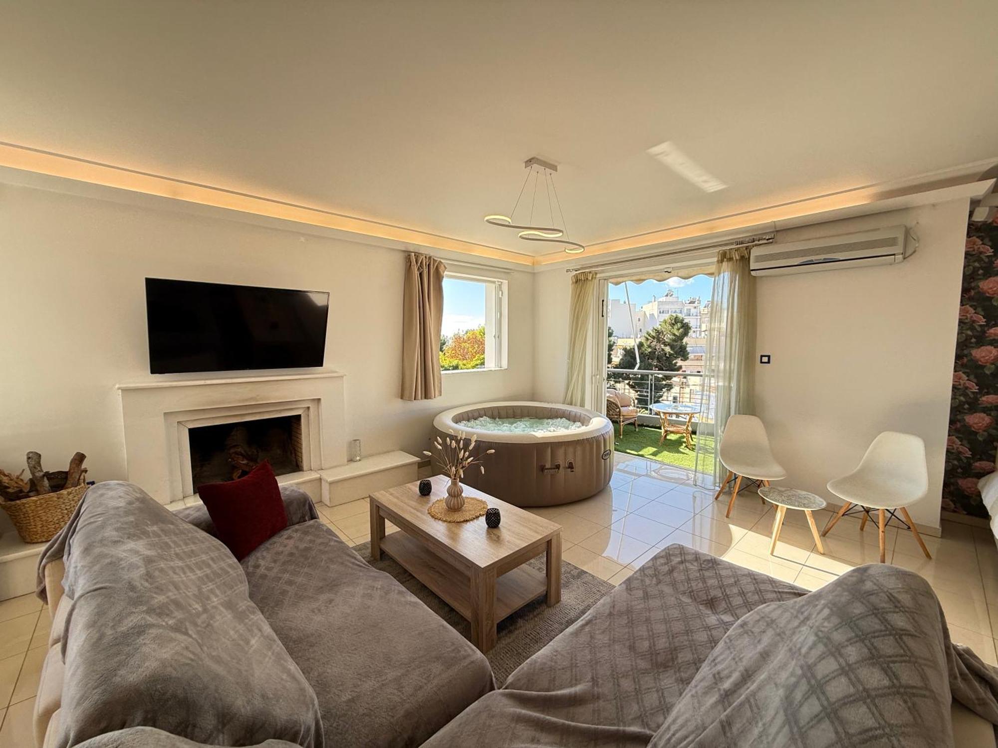 Sunny Home Private Jacuzzi Hydromassage Acropolis & Lycabettus Far View Parking 300M Metro Peristeri Athene Buitenkant foto